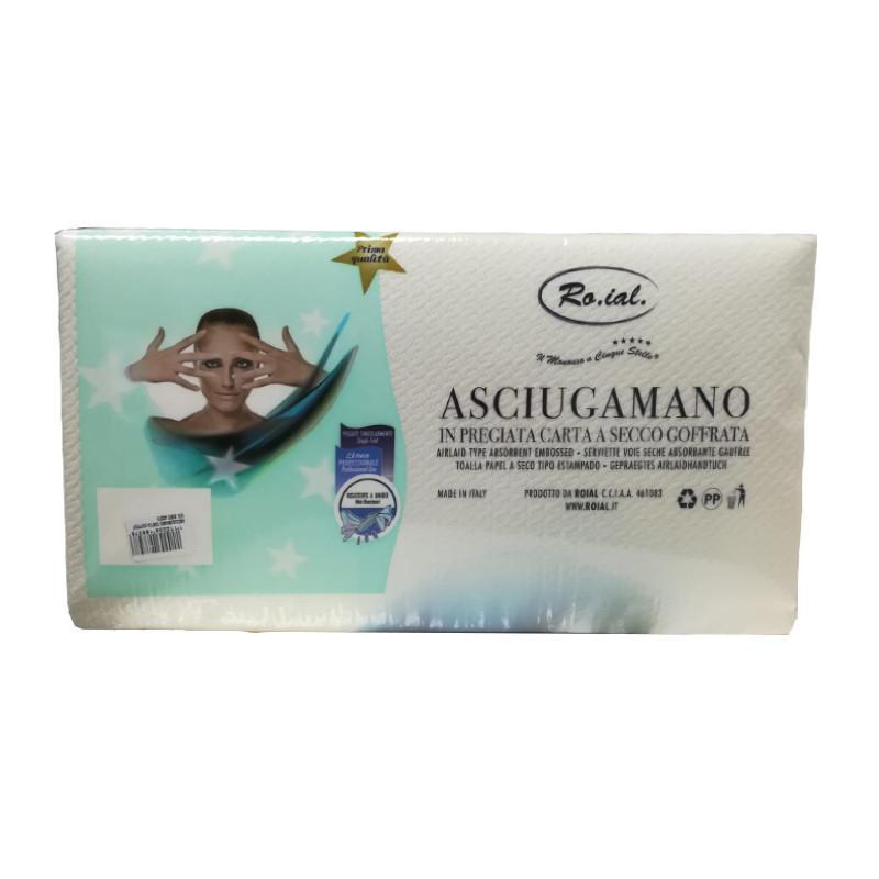 roial-asciugamano-monouso-piegato-carta-goffrato-cm40x70 Roial Asciugamano Monouso Piegato Carta Goffrato Cm40x70