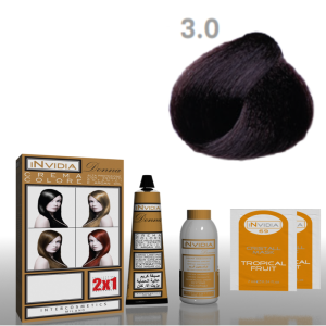 Shampoo colorante crema colore donna 100ml 3.0 castano scuro