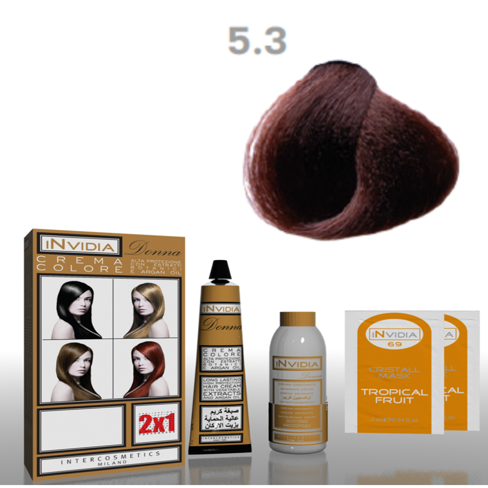 invidia-shampoo-colorante-crema-colore-donna-100ml-5.3-castano-chiaro-dorato Invidia Shampoo Colorante Crema Colore Donna 100ML 5.3 Castano Chiaro Dorato