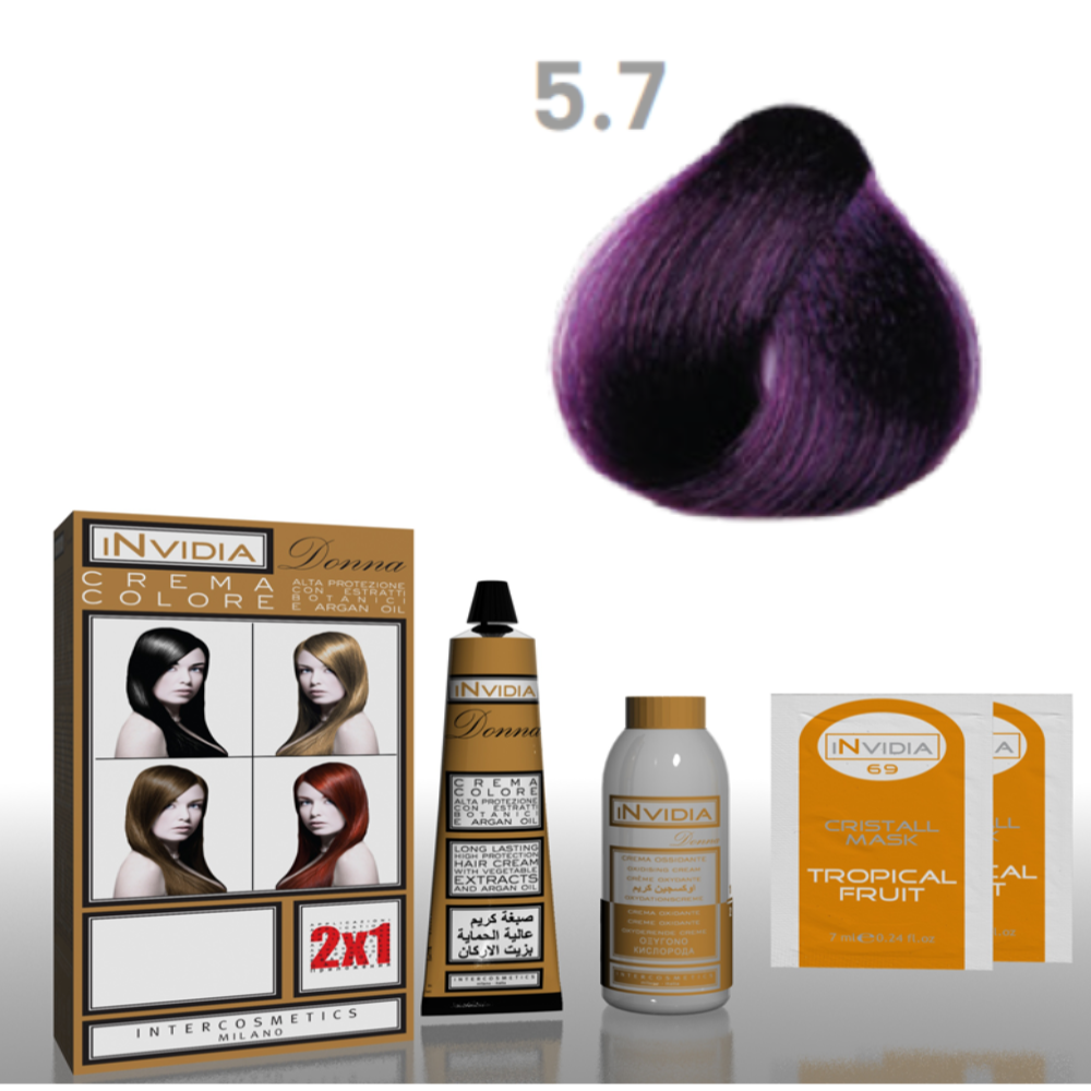 invidia-shampoo-colorante-crema-colore-donna-100ml-5.7-castano-chiaro-viola Invidia Shampoo Colorante Crema Colore Donna 100ML 5.7 Castano Chiaro Viola