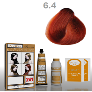 Shampoo colorante crema colore donna 100ml 6.4 biondo scuro rame
