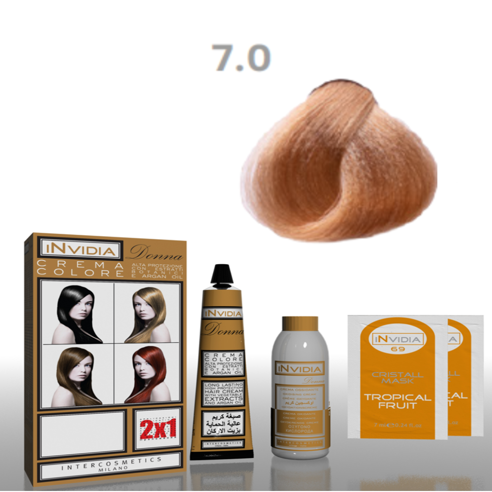 invidia-shampoo-colorante-crema-colore-donna-100ml-7.0-biondo Invidia Shampoo Colorante Crema Colore Donna 100ML 7.0 Biondo