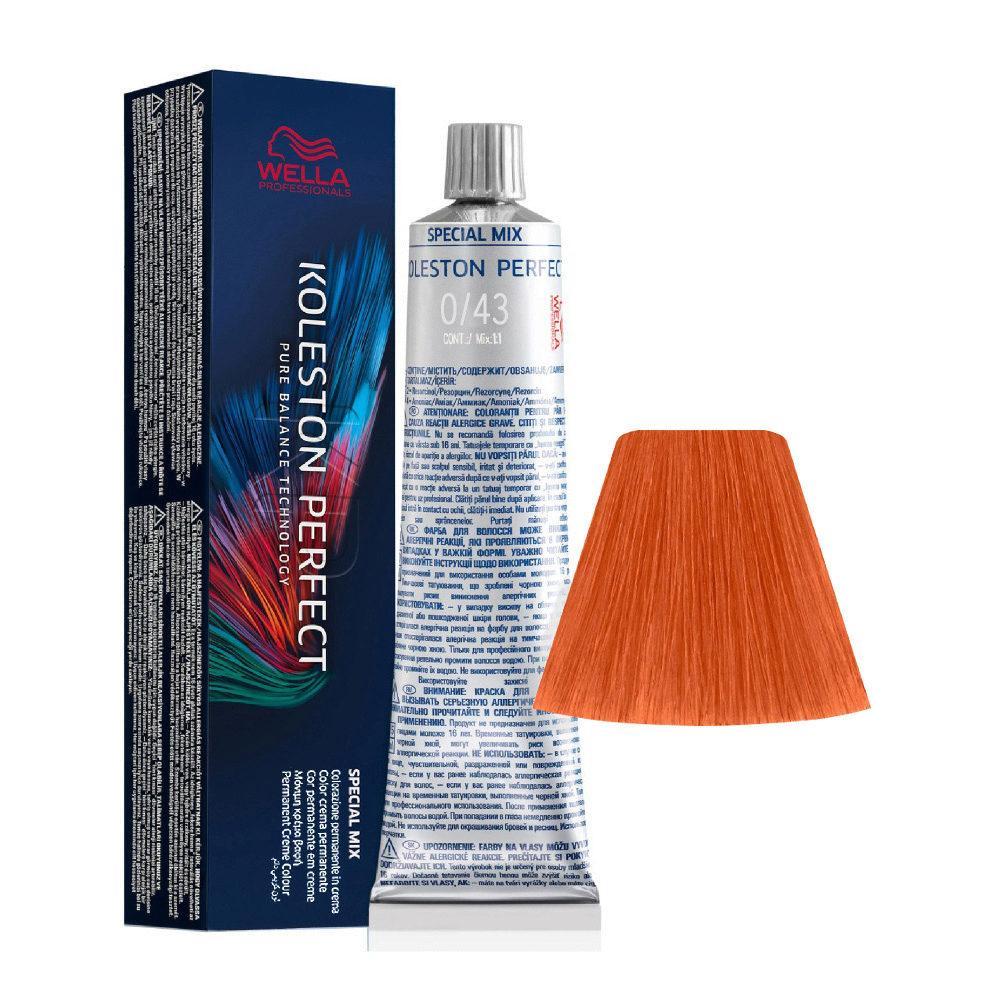 Wella Tinta Koleston Perfect Me 60ML 0/43 Rame Dorato