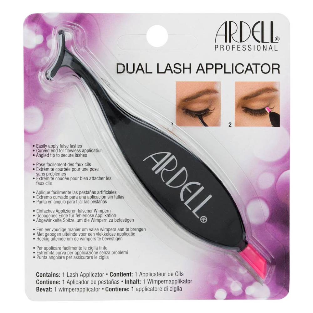 Confezione Ardell Dual Lash con applicatore nero, istruzioni d'uso e guide applicative