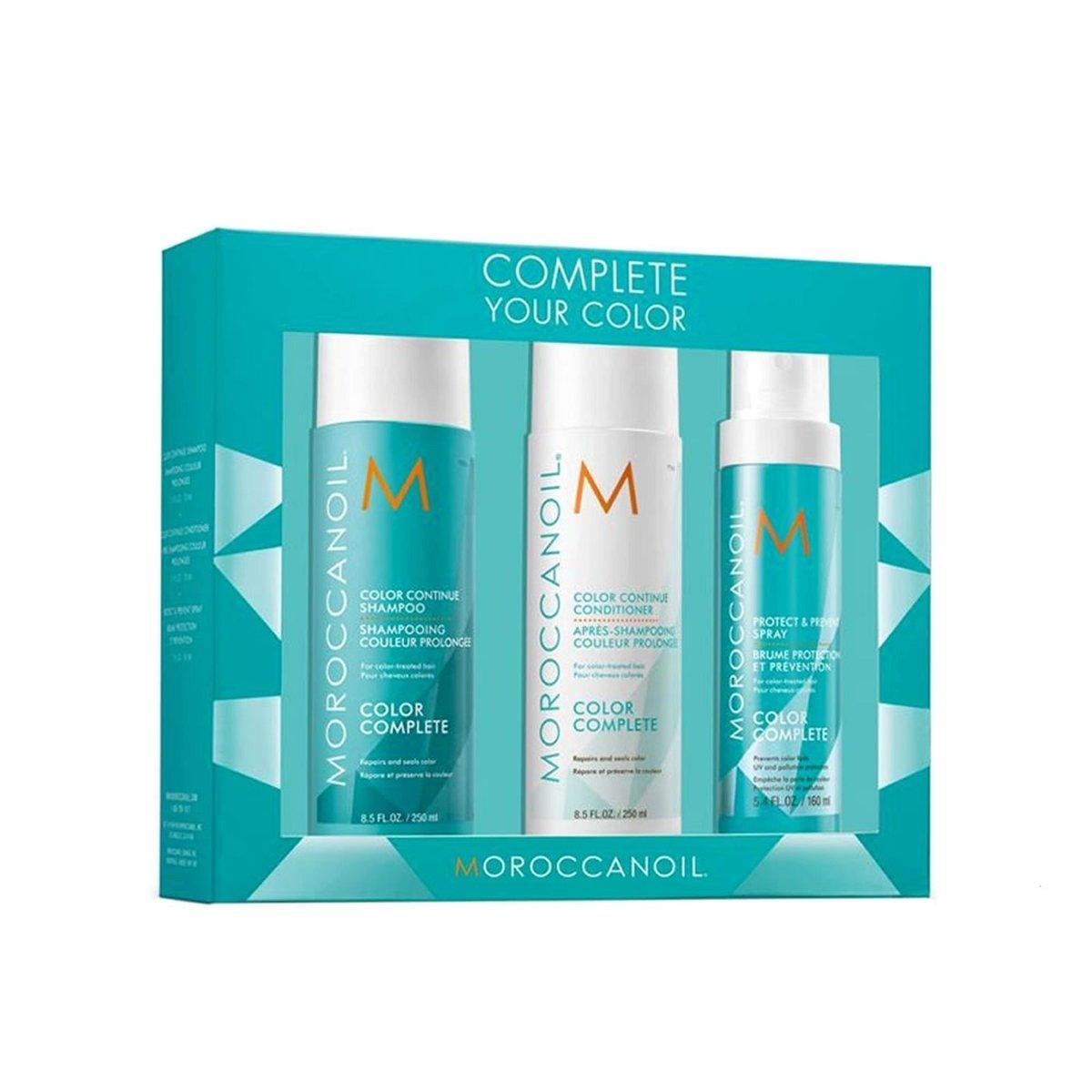 Kit Moroccanoil Complete Your Color con shampoo 250ml, conditioner 250ml e spray 160ml