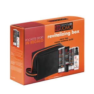 Uomo revitalizing box conf. pochette + crema occhi 15ml + crema viso 50ml tbv002523
