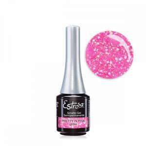 Smalto gel semipermanente mini 7ml pretty in pink glitter