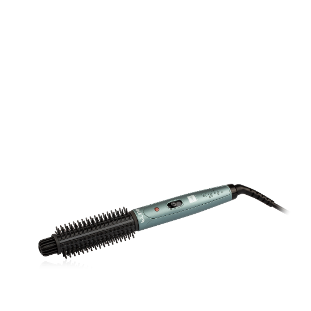 labor-spazzola-trmica-elettrica-t-line-hot-brush-25mm Spazzola termica elettrica con manico grigio-nero, setole nere e cavo alimentazione