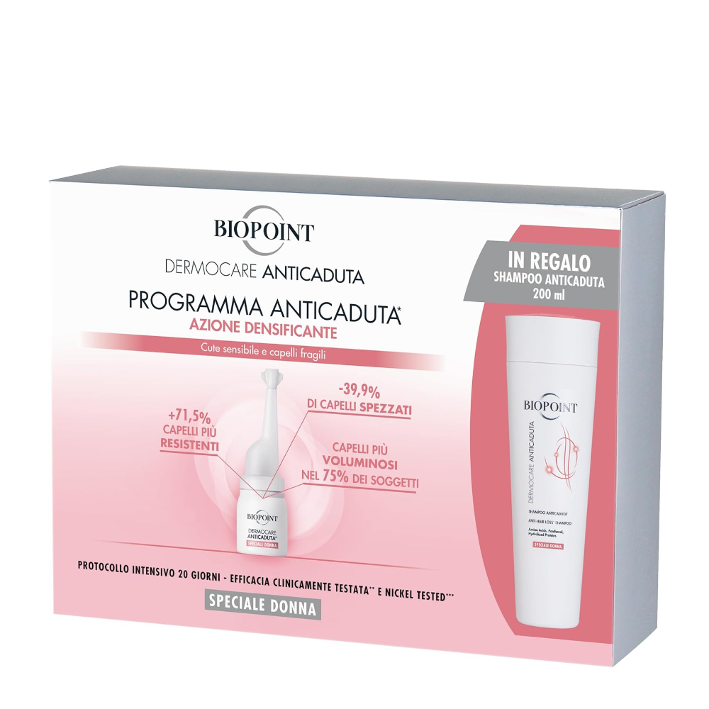 biopoint-fiale-anticaduta-kit-donna-20-x-6-ml-+-shampoo-200-ml Biopoint Fiale Anticaduta Kit Donna 20 x 6 ML + Shampoo 200 ML