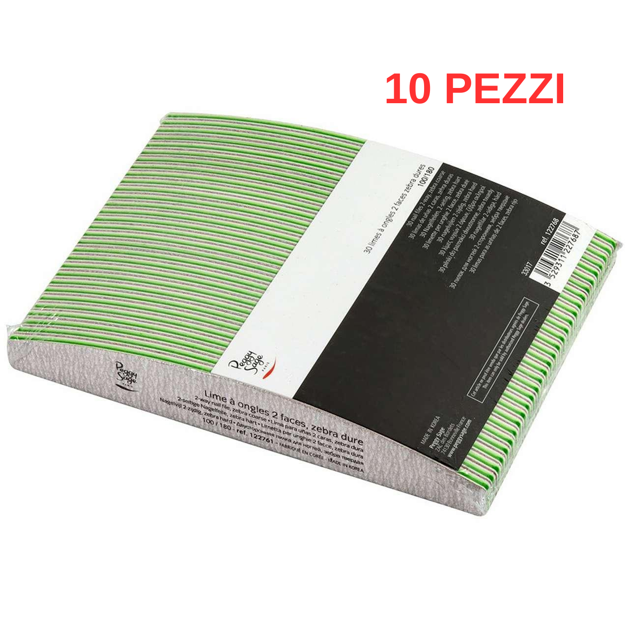 peggy sage peggy sage 122767 lotto di 10 limette mezzaluna 2 facce zebra dura 100/180 - foto 1 peggy sage peggy sage 122767 lotto di 10 limette mezzaluna 2 facce zebra dura 100/180 - foto 1