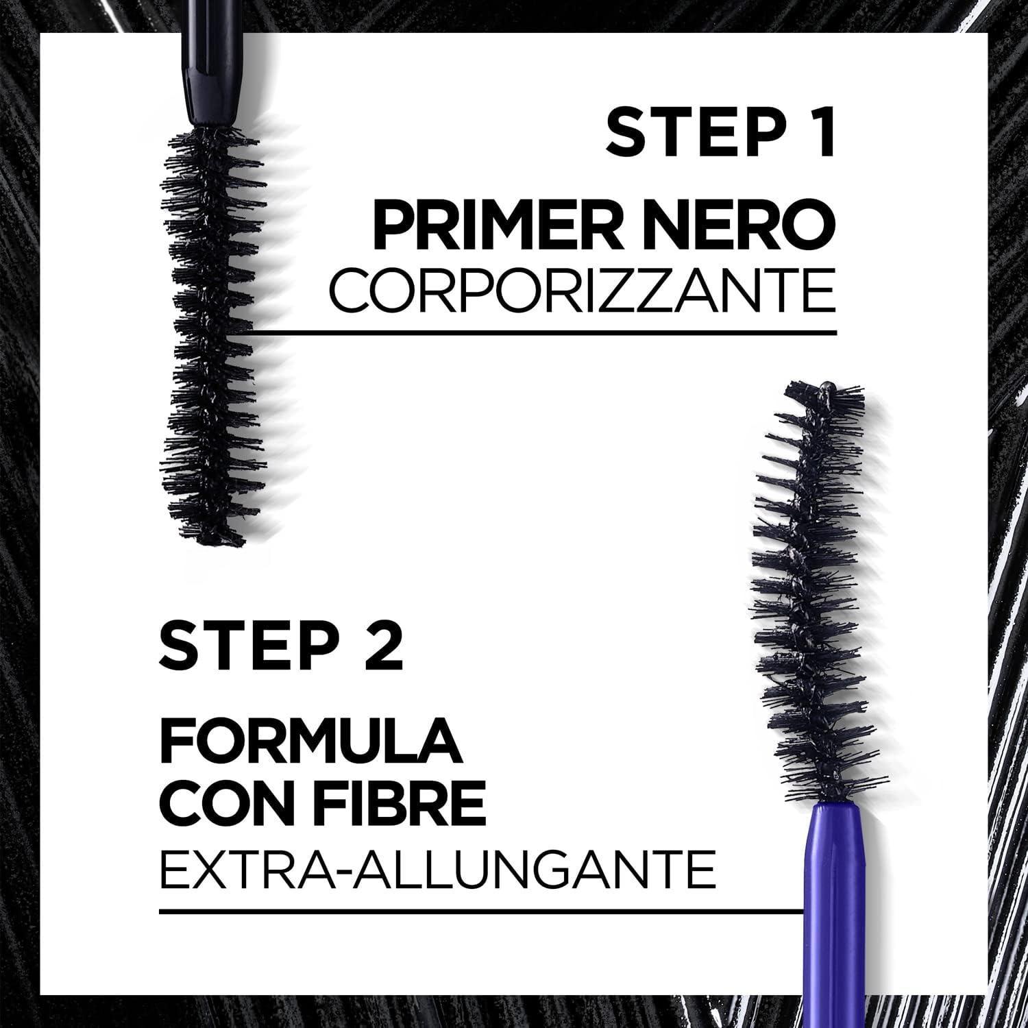 Mascara L'Oreal Pro XXL Extension nera, formula allungante per ciglia definite