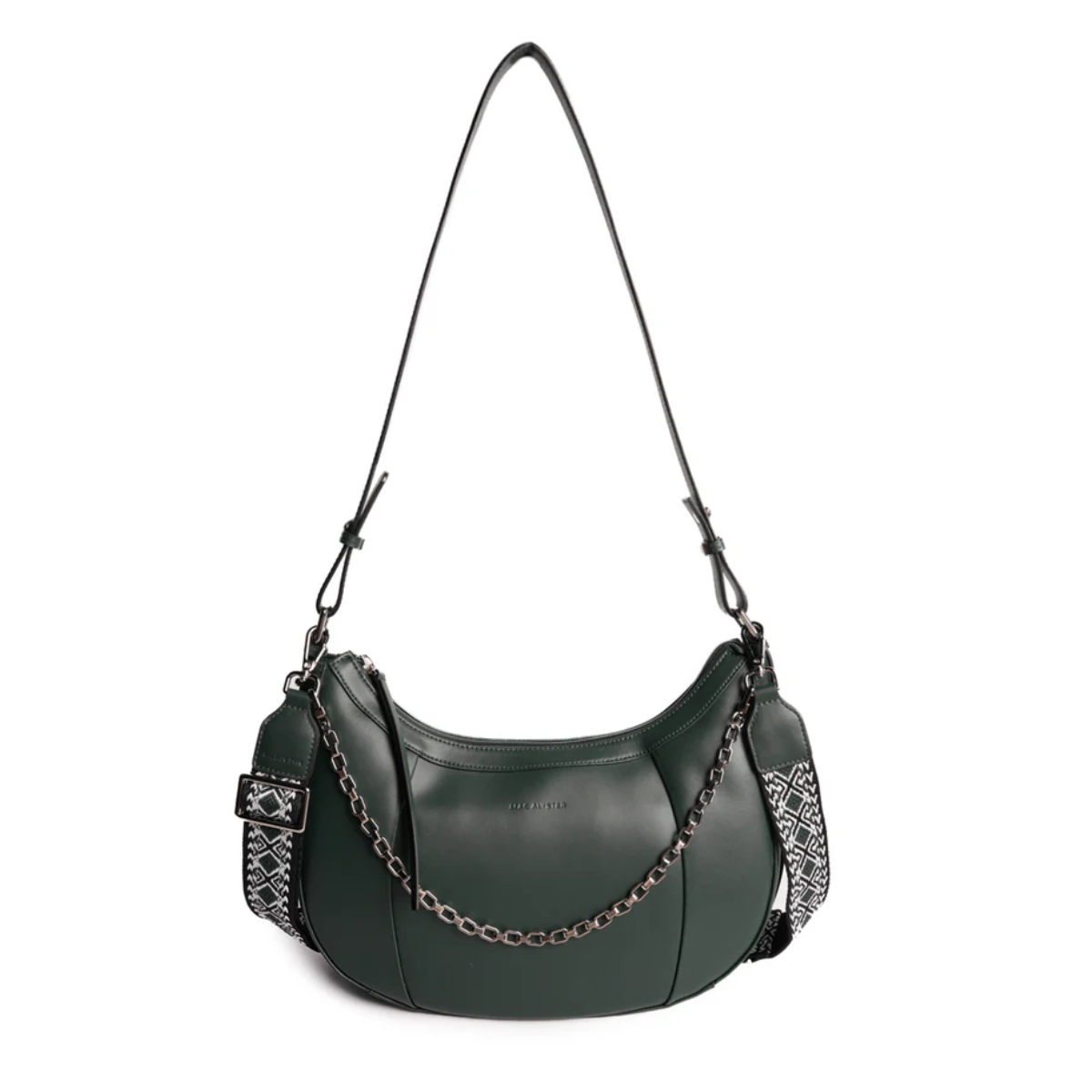 Borsa Donna Macalyster Louna Verde con manici e catena decorativa