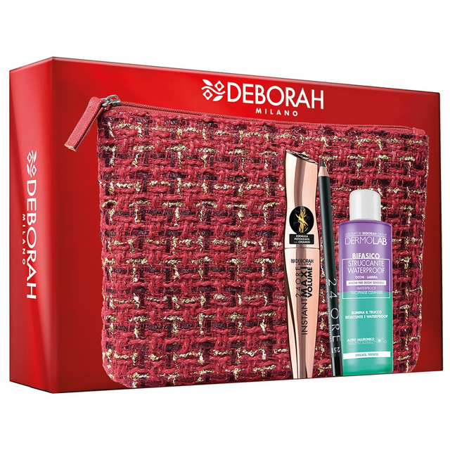 deborah-pochette-rossa-foderata-mascara-+-matita-+-struccante Deborah Pochette Rossa Foderata Mascara + Matita + Struccante