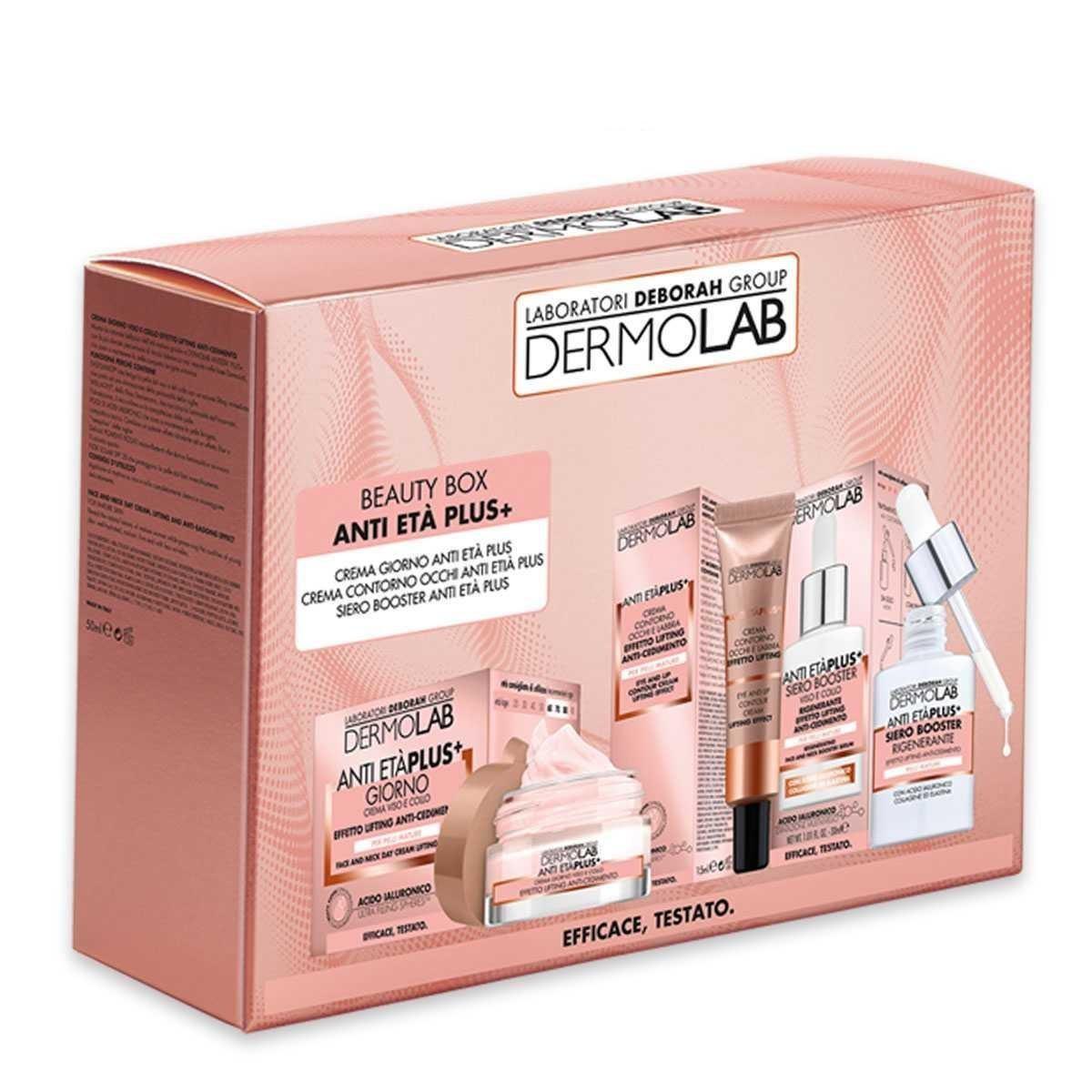 dermolab-beauty-box-anti-eta-plus-crema-giorno-anti-eta-plus-+-crema-contono-occhi-anti-eta-plus-+-siero-booster-anti-eta-plus Dermolab Beauty Box Anti Eta Plus - crema giorno, contorno occhi e siero booster