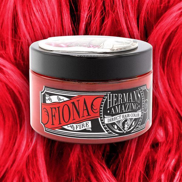 Barattolo HERMAN'S AMAZING DIRECT 115ML E620 FIONA su sfondo capelli rossi