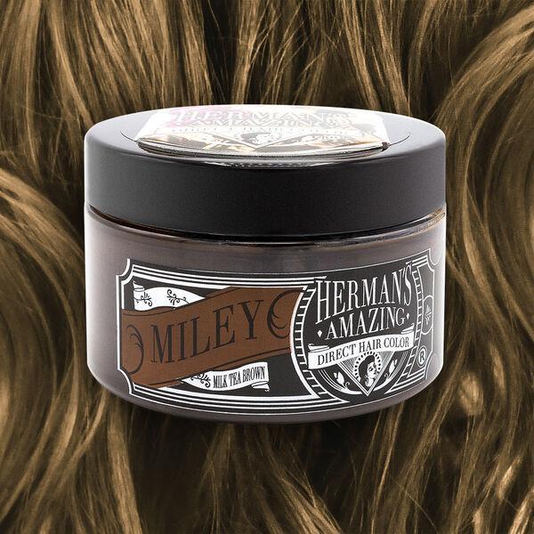 herman's herman's amazing direct hair color 115ml e620 miley - foto 1 Barattolo HERMAN'S AMAZING DIRECT HAIR COLOR 115ML colore E620 Miley su sfondo capelli castani