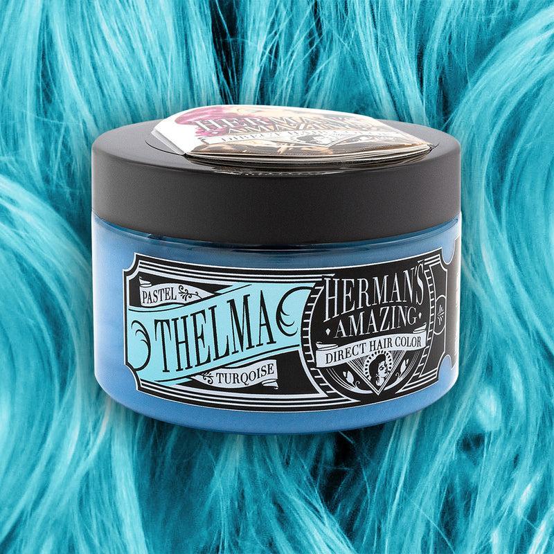 herman's herman's amazing direct hair color 115ml e620 thelma - foto 1 Barattolo di tintura per capelli blu turchese 115ml Herman's Amazing Direct Hair Color