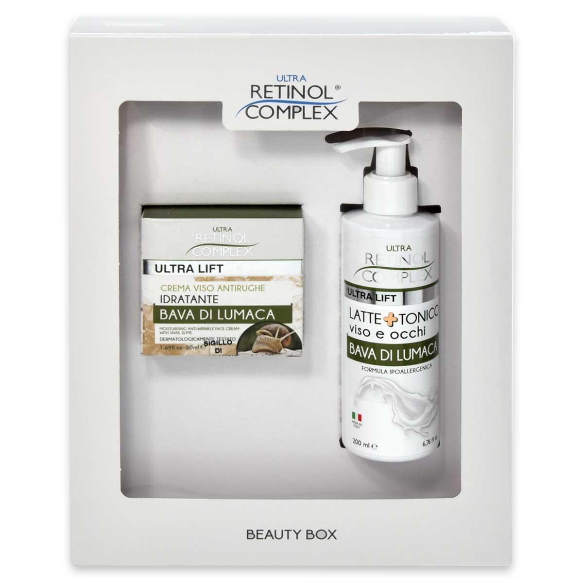 retinol-complex-beauty-box-conf.-crema-viso-bava-di-lumaca-50ml-+-latte-detergente-200ml Retinol Complex Beauty Box Conf. Crema Viso Bava Di Lumaca 50ML + Latte Detergente 200ML