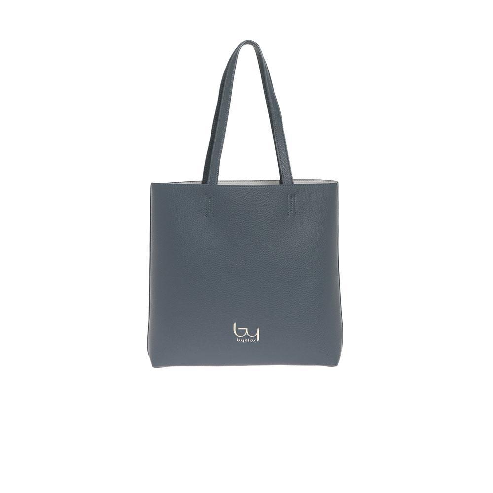 byblos byblos borsa sintetico blue/grey bybs15b01 v58 - foto 1 Borsa a spalla Byblos sintetico grigio-blu, manici lunghi, vista frontale