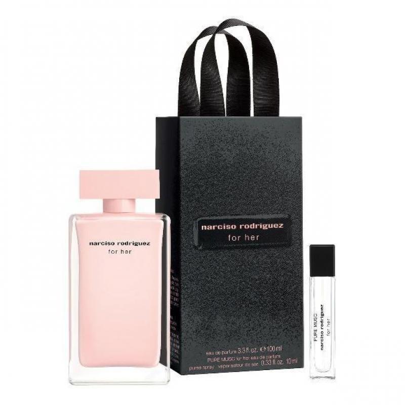 narciso rodriguez e.d.p.n.rodriguez her 100 ml - foto 1 Set Narciso Rodriguez Her con scatola, flacone 100ml rosa e campione profumo