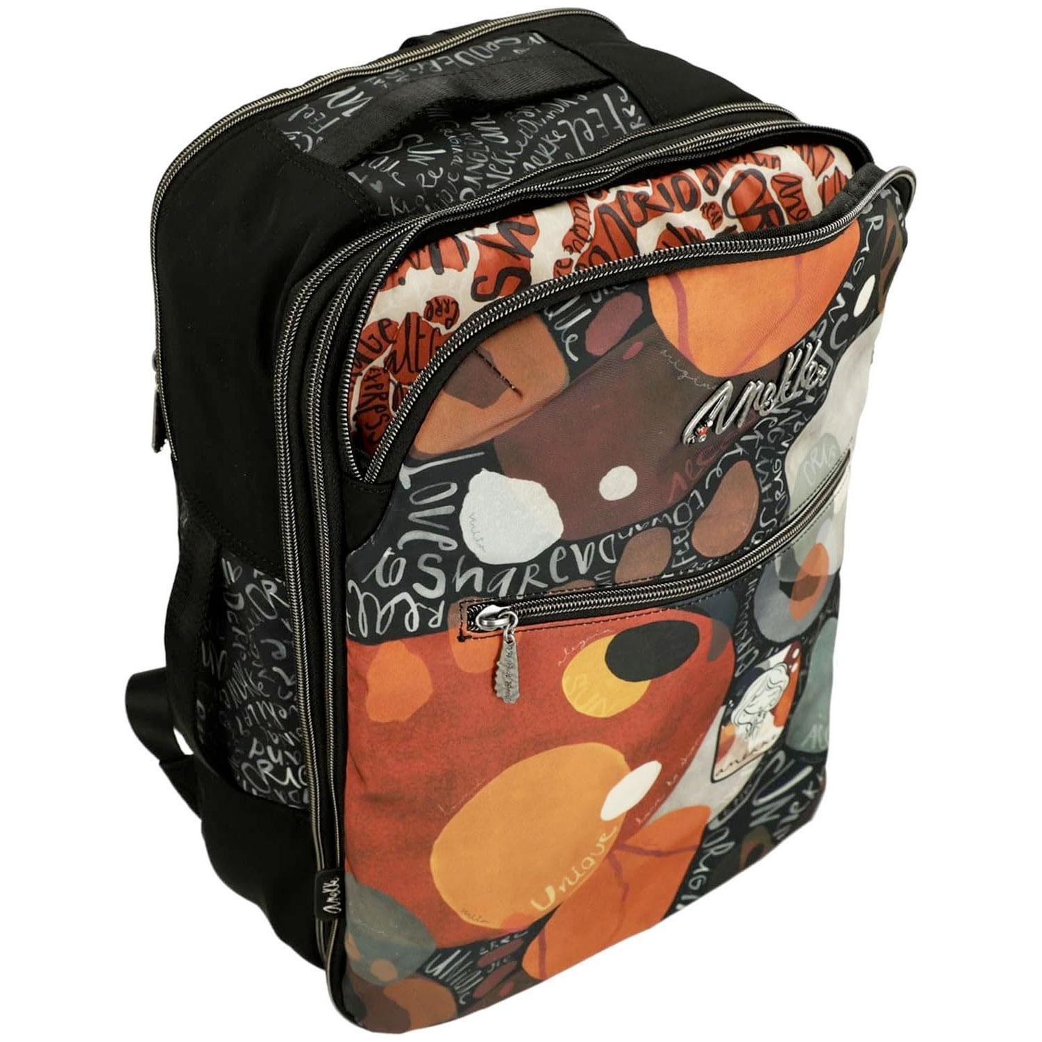anekke anekke zaino da viaggio multitessuto 40575-011 - foto 1 Zaino da viaggio ANEKKE multitessuto vista prospettica design colori caldi arancio marrone