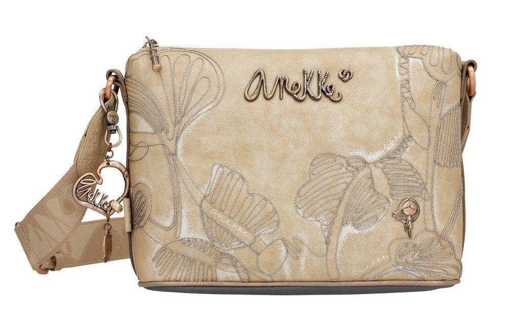 anekke anekke borsa a tracolla sintetico 40823-329 - foto 1 ANEKKE borsa a tracolla sintetico beige con dettagli floreali