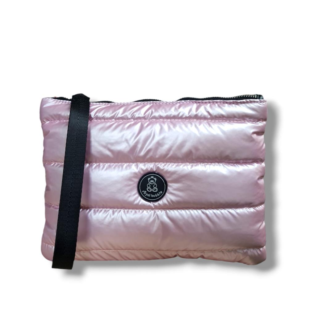 anekke anekke pochette viaggio 40597-001 - foto 1 Pochette di viaggio ANEKKE in nylon piumato rosa con tracolla nylon nero