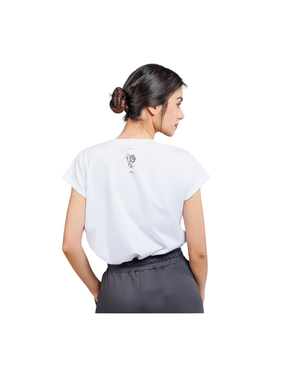 anekke-t-shirt-da-donna-stampata-s/m Anekke T-shirt Da Donna Stampata - Vista posteriore e vestibilità S/M