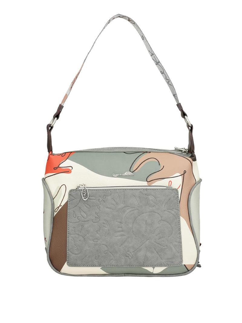 anekke-alma-borsa-a-spalla-40762-136 Borsa Anekke Alma vista frontale, design colorato con dettagli, manico grigio