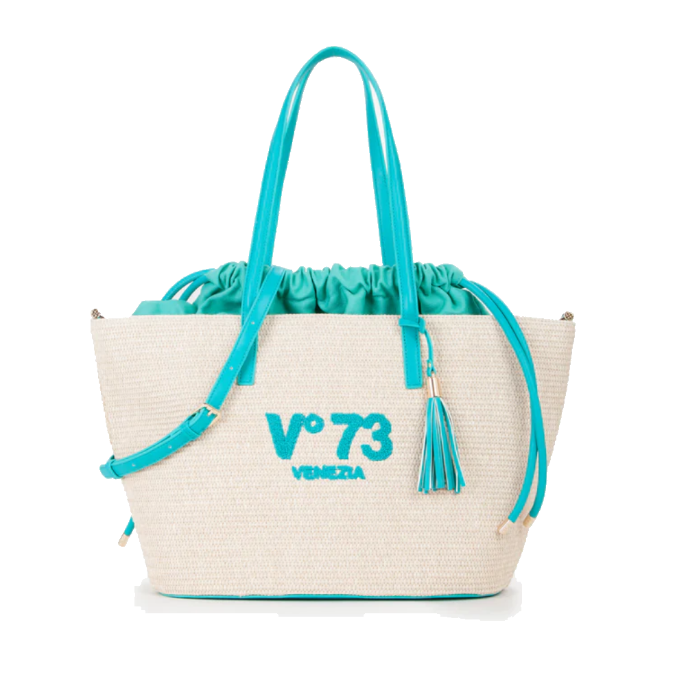 Vu00b073 BORSA SINTETICA DONNA INGE OFFWHITE/SMERALDO