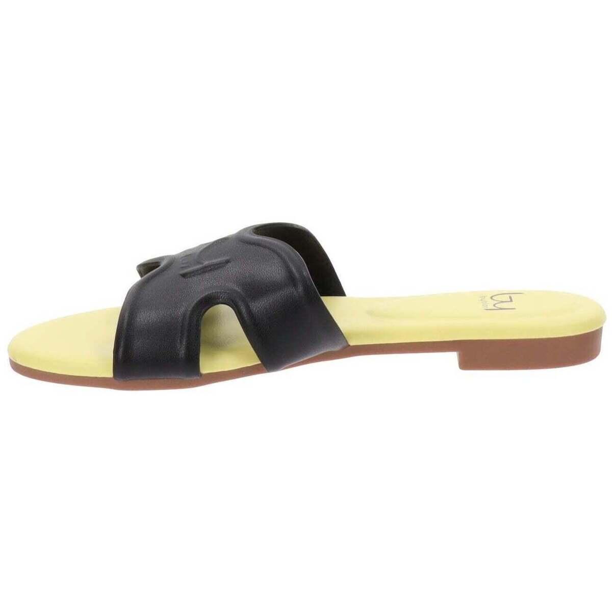 byblos byblos scarpe donna yn rossie by nero taglia n°40 bysc94501 - foto 1 Scarpa donna da spiaggia nera e gialla, vista laterale destra