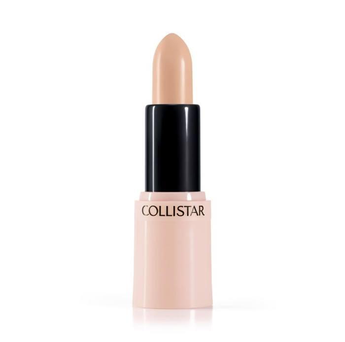 Rossetto correttore stick Collistar, tonalità beige nude, tubo nero con base bianca