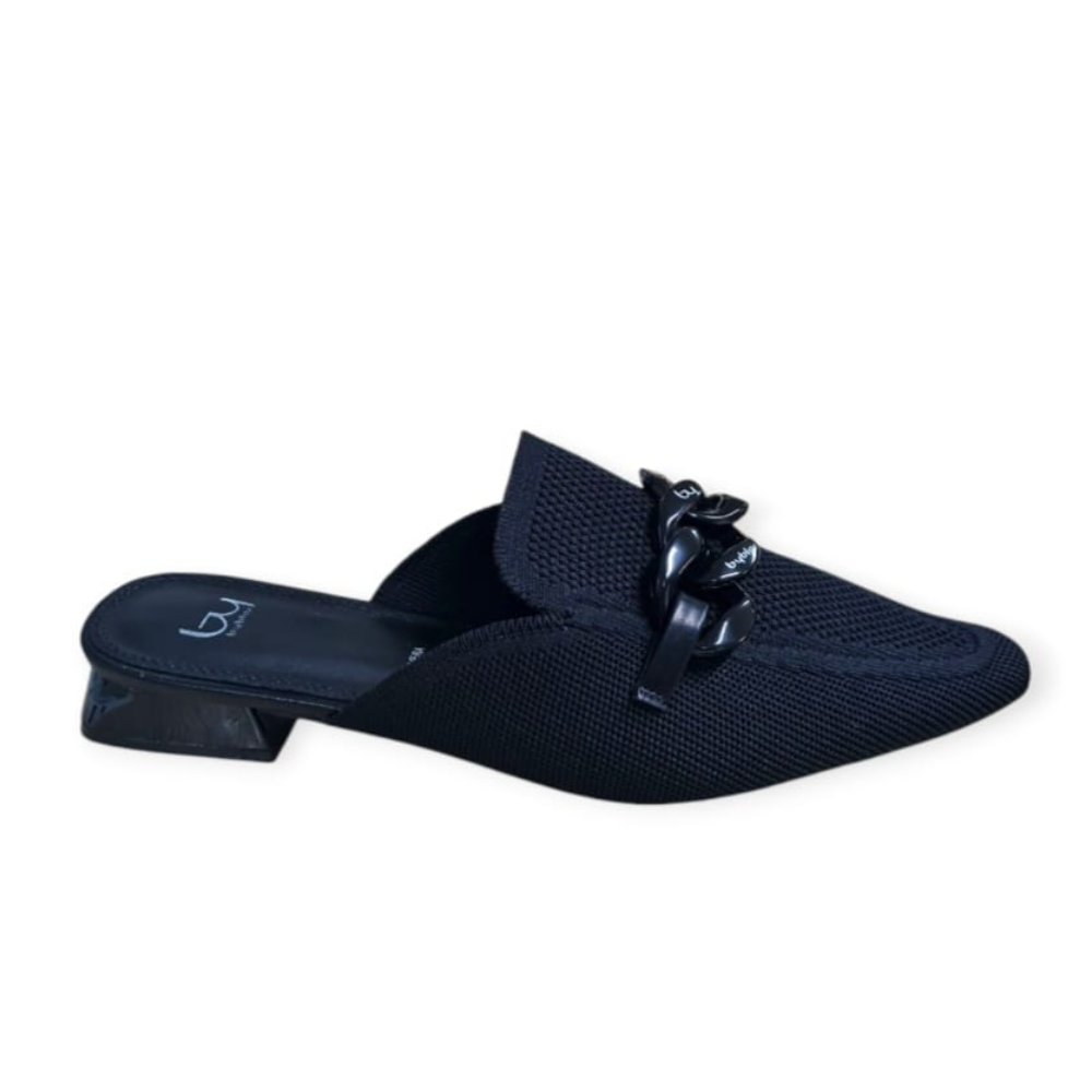 Scarpa donna Byblos modello Bernis numero 36, mulo blu navy con dettagli decorativi