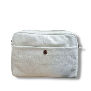 Tracolla in pelle dollaro linea stresa bianco d25489-bianco