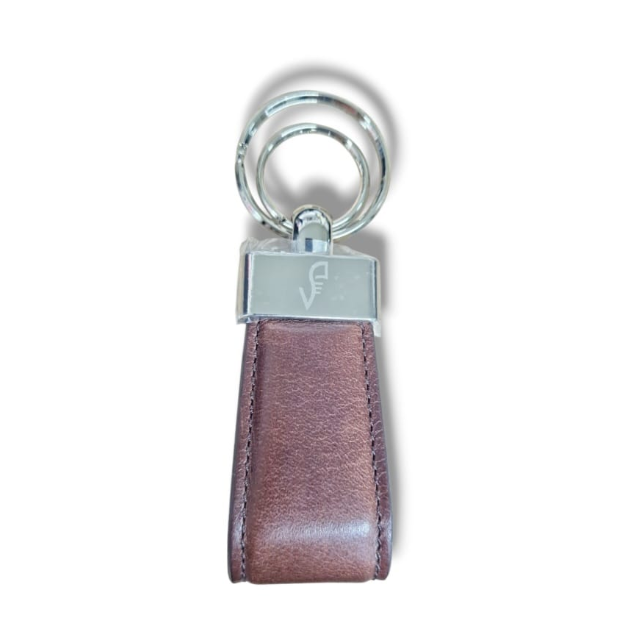 pelletteria veneta pelletteria veneta portachiavi marrone ac023-marr - foto 1 Portachiavi in pelle marrone con anello metallico e gancio cromato