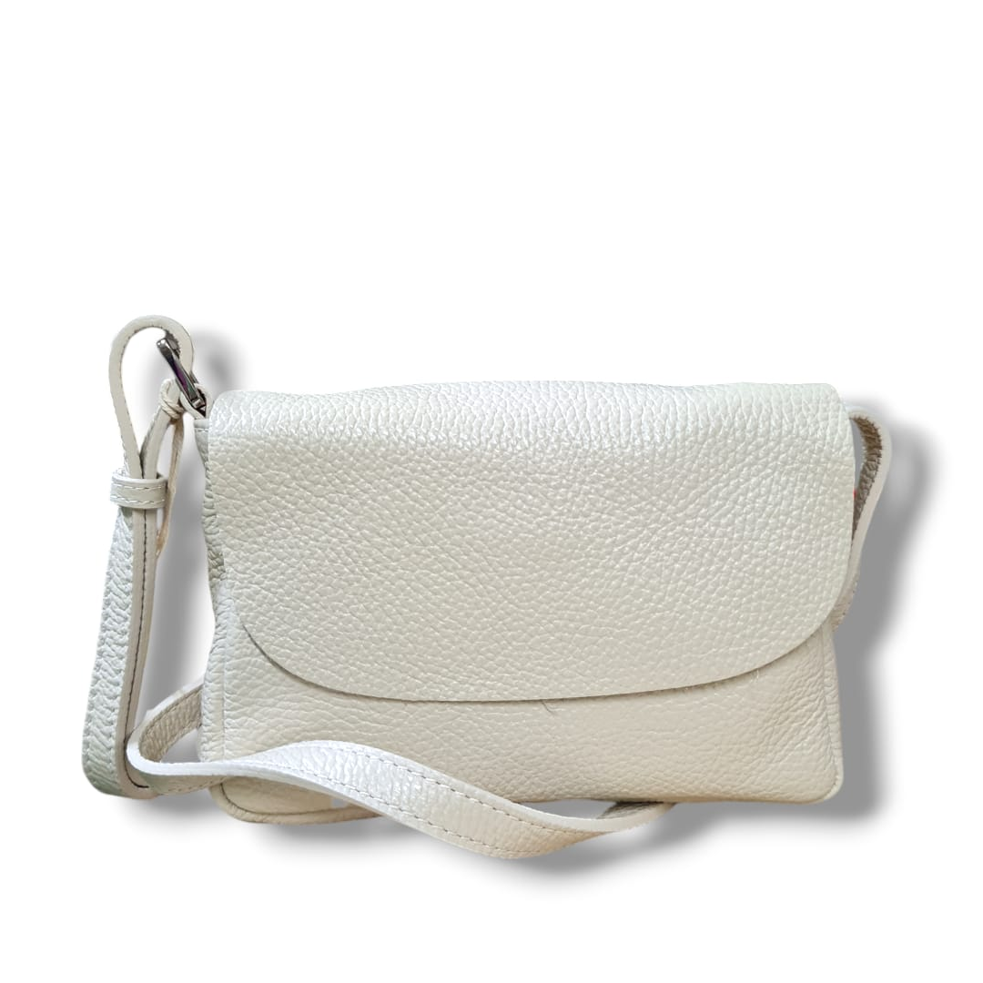 pelletteria veneta pelletteria veneta borsa d25206-bianco - foto 1 PELLETTERIA VENETA borsa D25206 bianco, pelle con tracolla regolabile