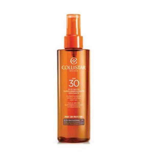 Olio solare secco SPF30 Collistar, protettivo e idratante