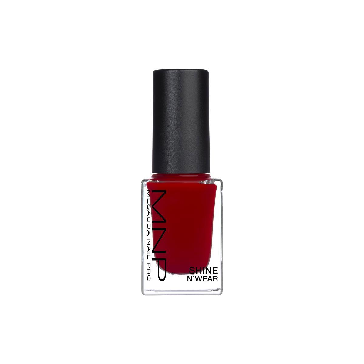 mnp mnp mesuada shine n'wear smalto unghie 10ml 205 le rouge - foto 1 Smalto unghie MNP Shine N'Wear colore rosso LE ROUGE, flacone 10ml con tappo nero