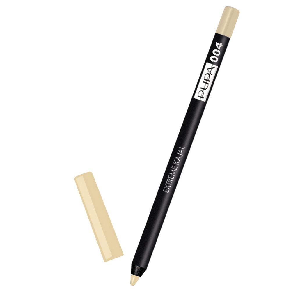 pupa pupa extreme kajal pencil n.004 - foto 1 Matita kajal nera PUPA EXTREME KAJAL PENCIL N.004 con cappuccio beige, isolata su sfondo bianco