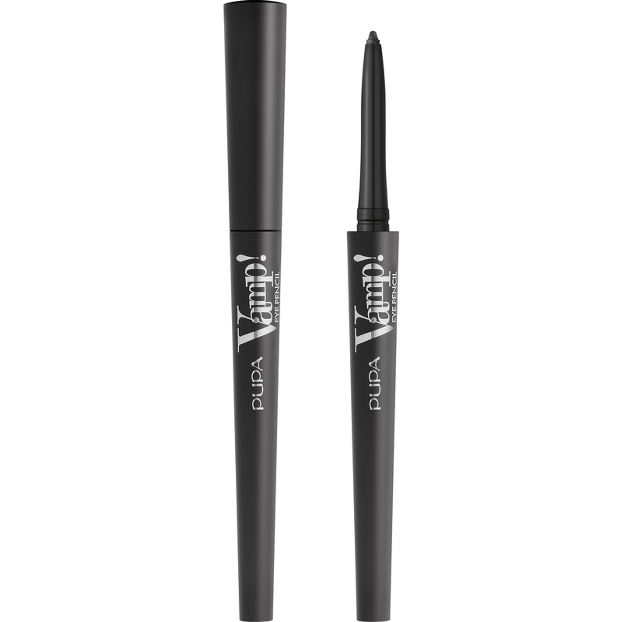 pupa pupa eye pencil vamp! 100 - foto 1 Due matite per occhi PUPA Eye Pencil Vamp! nere, una con tappo aperto e una con punta ritratta