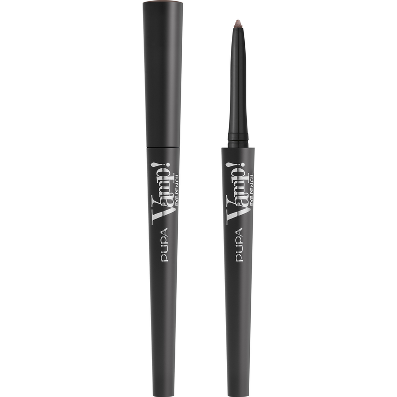 PUPA Eye Pencil Vamp! 205 - matita nera per occhi, vista frontale con punta e cappuccio