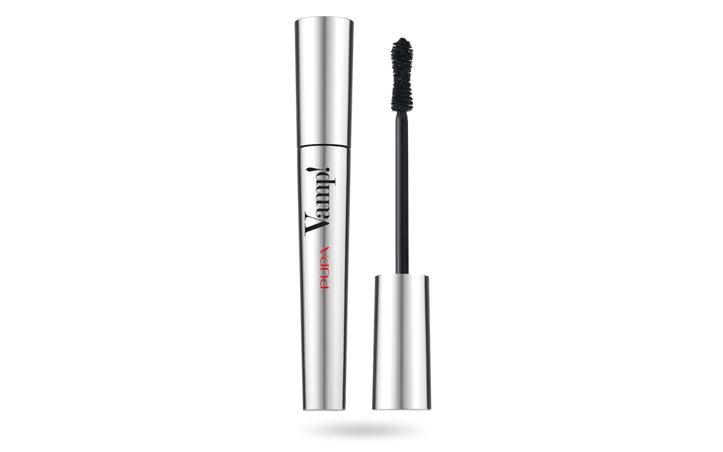 Mascara PUPA VAMP DEFINITION, tubo argentato e scovolino nero