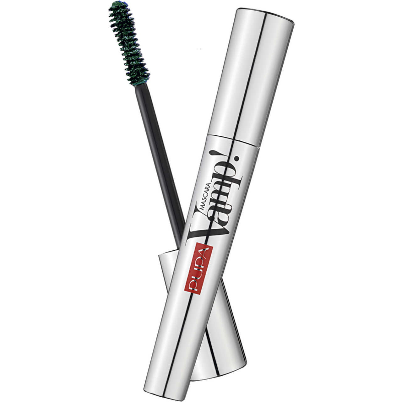 Mascara Pupa Vamp! in confezione con pennello visibile e tubo aperto