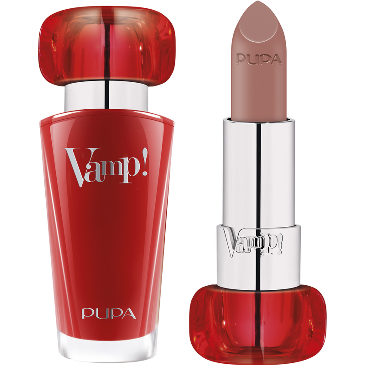 pupa pupa lipstick vamp! 101 - foto 1 Rossetto PUPA VAMP! 101 con smalto rosso coordinato
