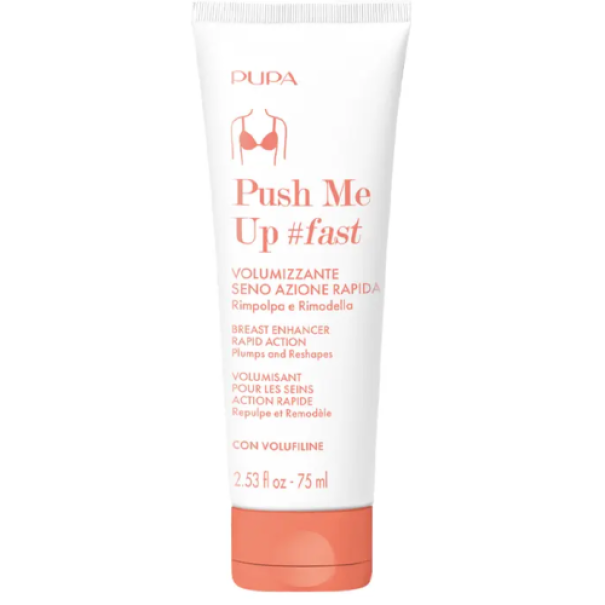 pupa pupa push me up seno vol.rap.75ml - foto 1 PUPA Push Me Up crema seno volumizzante tubo 75ml bianco tappo arancione