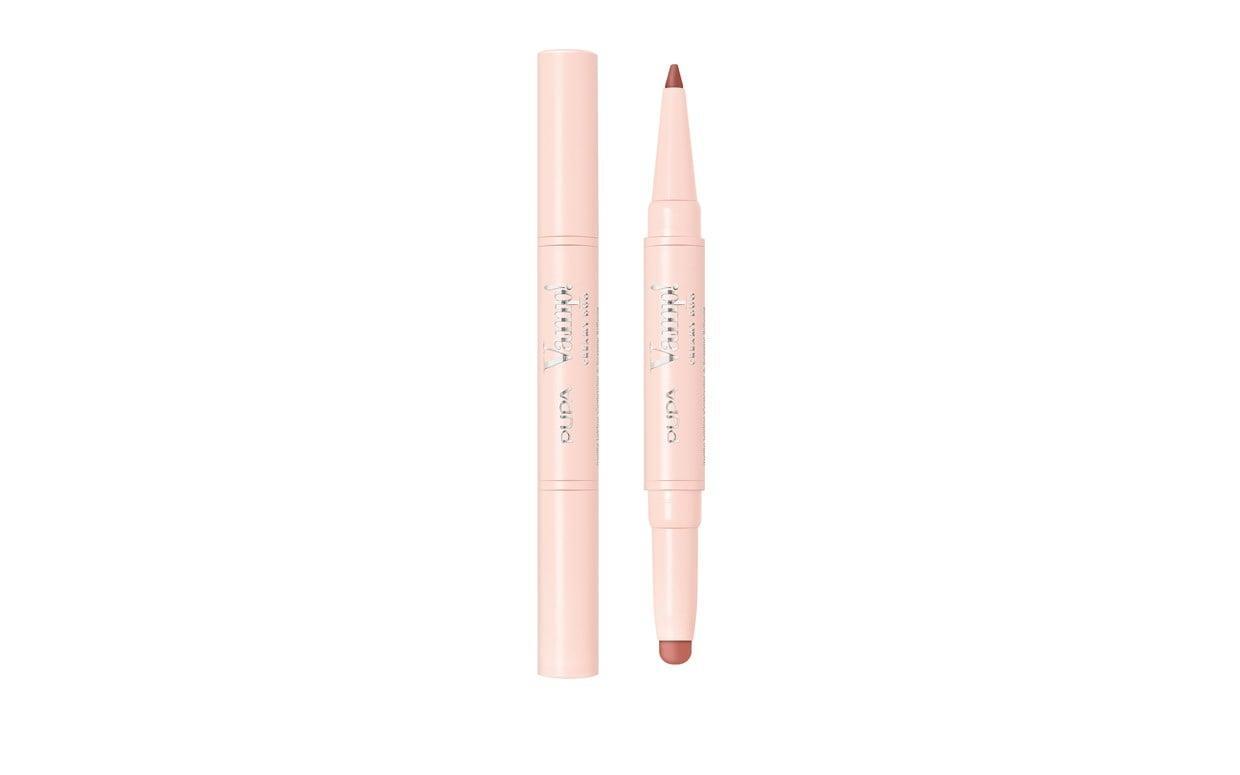 PUPA VAMP CREAMY DUO 007 - Set di due matite rosa parallele su sfondo bianco