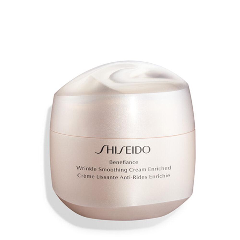 shiseido shis.benef.wr smoot.cr.rich 75ml - foto 1 Barattolo crema Shiseido Benefiance Wrinkle Smoothing Cream Rich, sfondo bianco, vista frontale