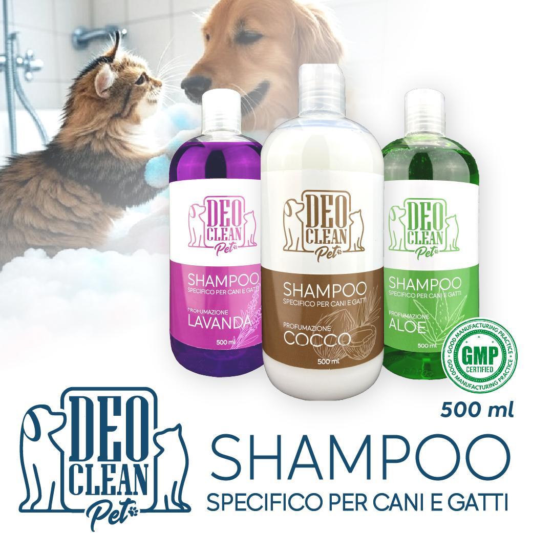 deo clean pet deoclean pet - shampoo per cani e gatti aloe 500ml - foto 2 Bottiglia di shampoo DeoClean Pet Aloe per cani e gatti da 500ml