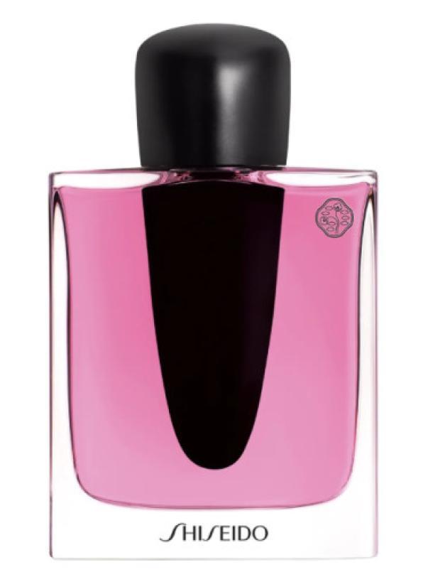 shiseido e.d.p.shiseido ginza murasaki 50ml - foto 1 Bottiglia Shiseido Ginza Murasaki 50 ml con boccetta rettangolare rosa e tappo nero