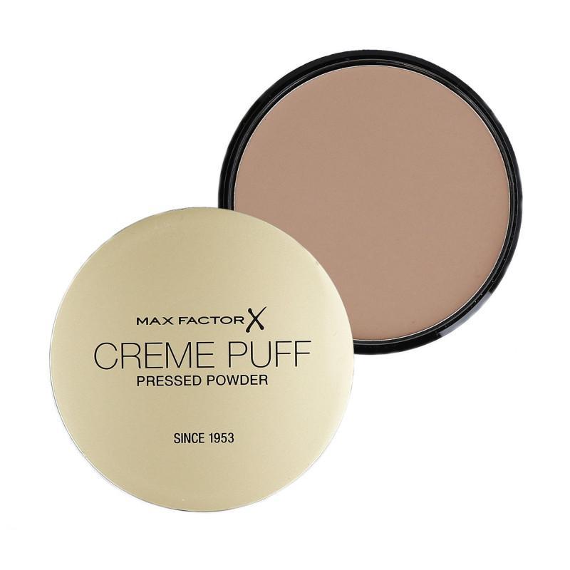 Cipria cremosa compatta MAX FACTOR Creme Puff confezione beige con ricarica marrone